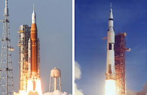 Ieri come oggi, missili in decollo da un mondo in crisi Artemis-II-Launch